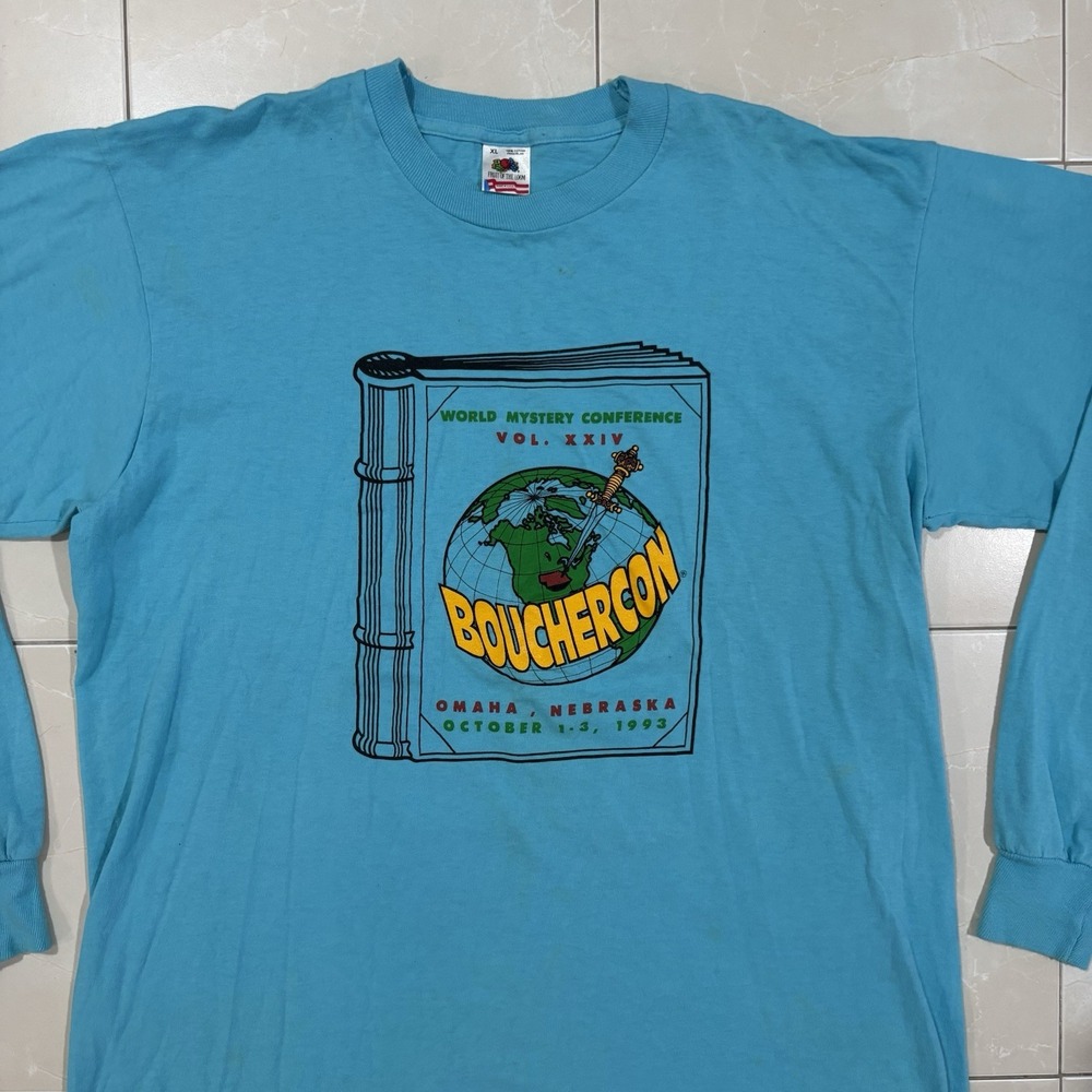 Vintage Bouchercon World Mystery T Shirt Video Game DND Board Game 90s Men's XL